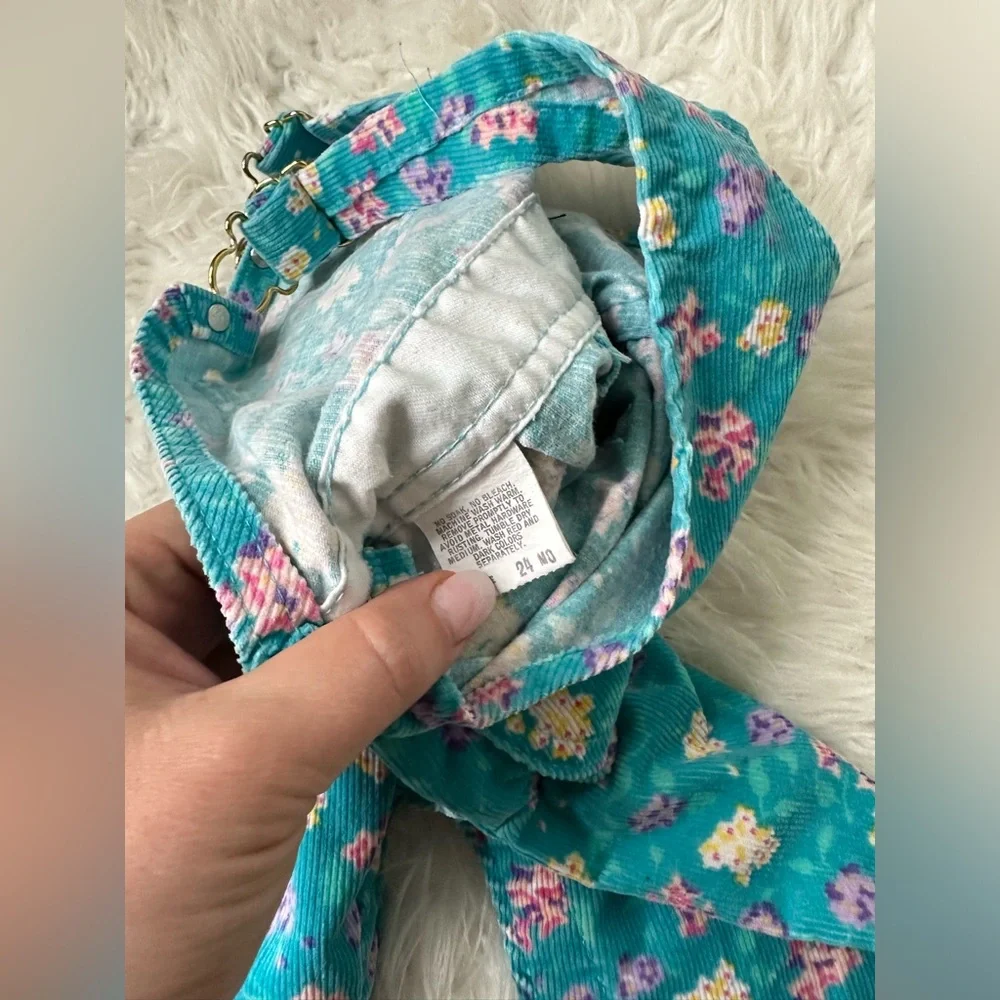 Vintage Oshkosh floral overalls